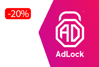 На блокувальник реклами AdLock знижка -20%!