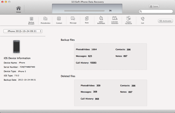 321Soft Mac iPhone Data Recovery картинка №25572