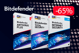 Знижка 65% на топові домашні продукти Bitdefender!