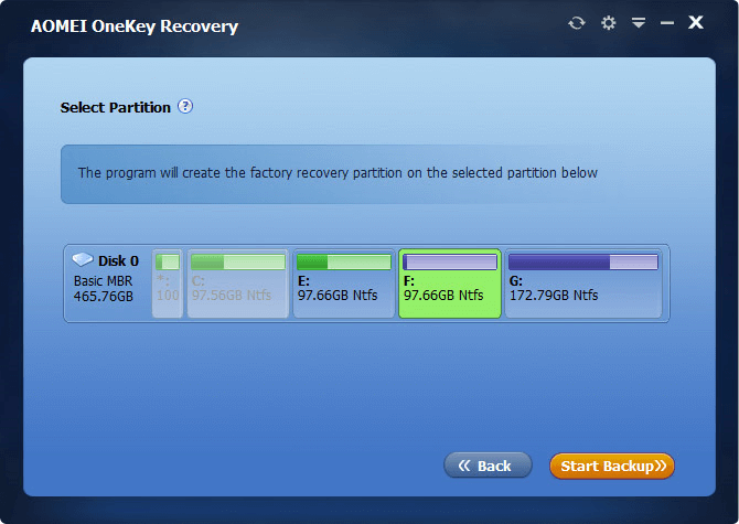 AOMEI OneKey Recovery Customization картинка №25566
