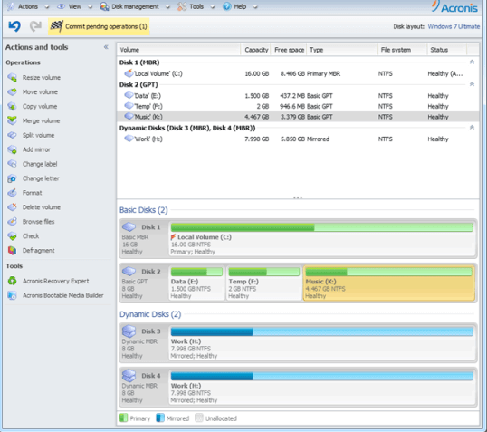 Acronis Disk Director Workstation картинка №25546