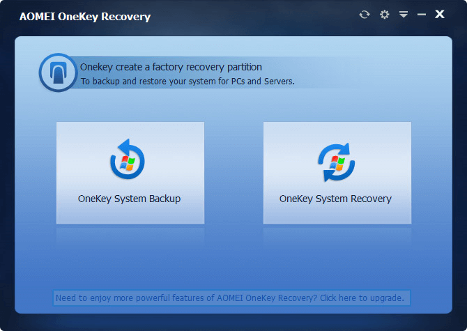 AOMEI OneKey Recovery Technician картинка №25568