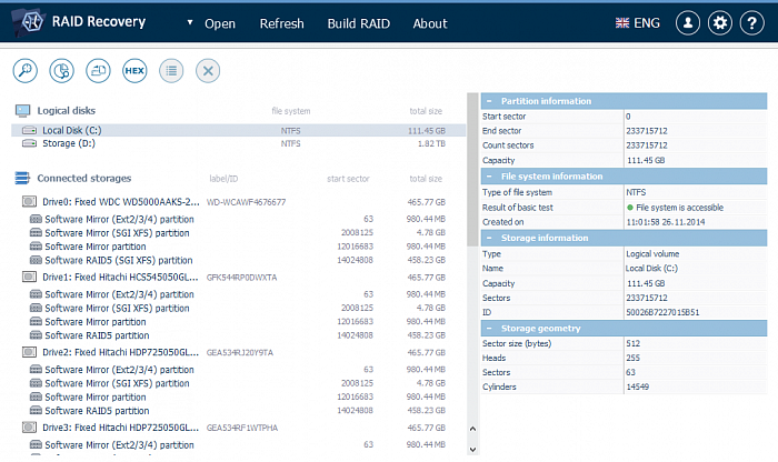 SysDev Labs UFS Explorer RAID Recovery картинка №25436