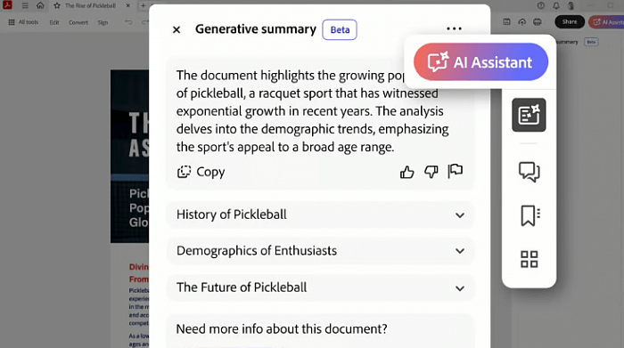 Adobe AI Assistant for Acrobat for enterprise картинка №31022