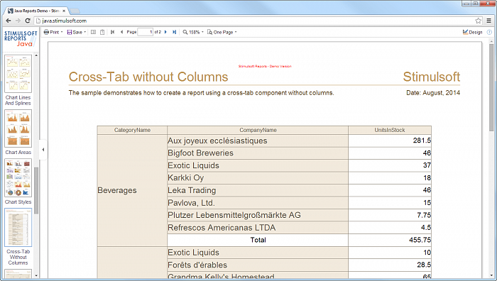 Stimulsoft Reports.Java картинка №27456