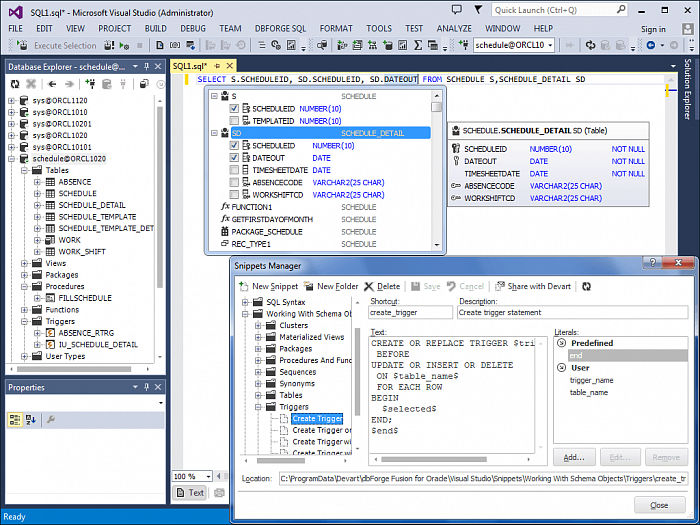 Devart dbForge Fusion for Oracle картинка №24045