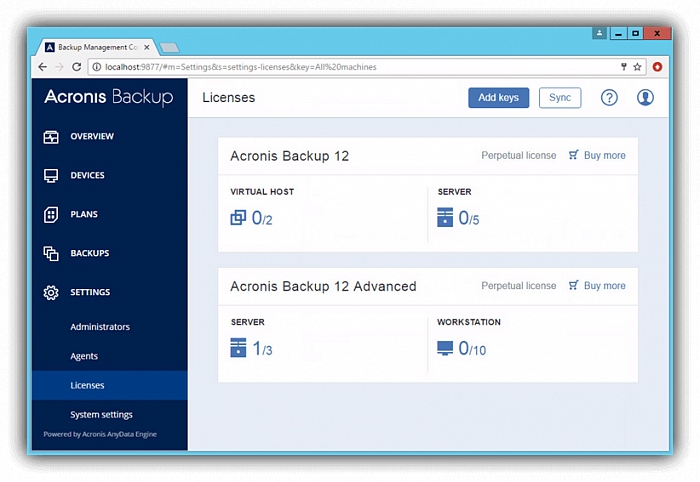 Acronis ABR for vCloud - Host картинка №25641