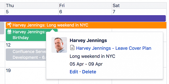 Atlassian Team Calendars for Confluence картинка №23798