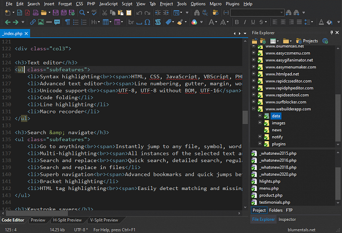 Blumentals WeBuilder картинка №32241