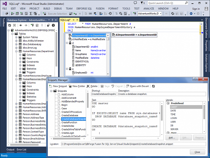 Devart dbForge Fusion for SQL Server картинка №23826